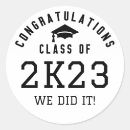 Pegatina Redonda Felicitaciones clase de 2K23