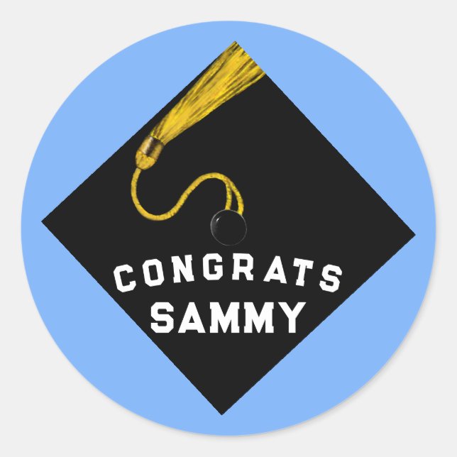 Pegatina Redonda Felicitaciones de Graduación (Anverso)