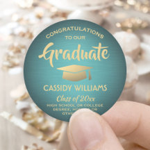 Felicitaciones Graduación Moderna Azul Turquesa y