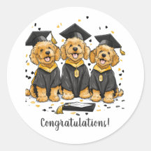 Felicitaciones Graduación Perros Goldendoodle
