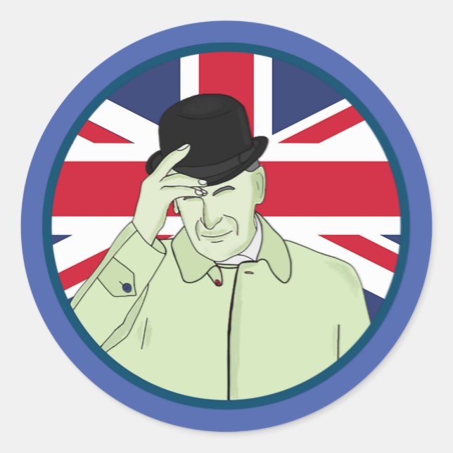 Pegatina Redonda Felipe Duque de Edimburgo (Anverso)