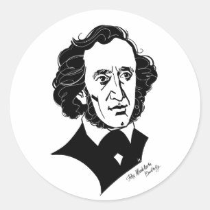 Pegatina Redonda Felix Mendelssohn Bartholdy
