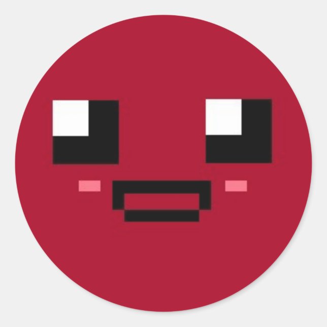 Pegatina Redonda Feliz (Anverso)