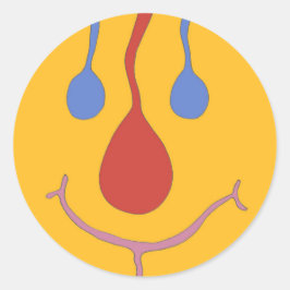 PEGATINA REDONDA FELIZ