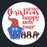 PEGATINA REDONDA FELIZ AÑO NUEVO 2023 PRESENTES DE FERRY CHRISTMAS<br><div class="desc">Una gran idea de regalo de Navidades para mamá,  papá,  hermana,  hermano,  novia,  novio,  tío,  tía,  abuela,  abuelo,  familia y amigos en Navidades y Año Nuevo. Regalos de Navidades modernos,  elegantes y únicos.</div>