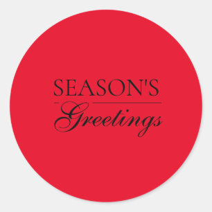 Pegatina Redonda Feliz Año Nuevo Feliz Navidad Temporada de Vacacio