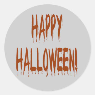 Pegatina Redonda Feliz Bloody Halloween