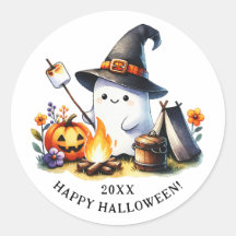 Feliz campamento de Halloween Fantasma