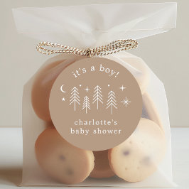 Pegatina Redonda Feliz Camper es un chico