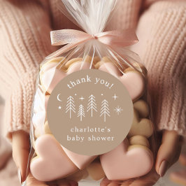 Pegatina Redonda Feliz Camper Gracias