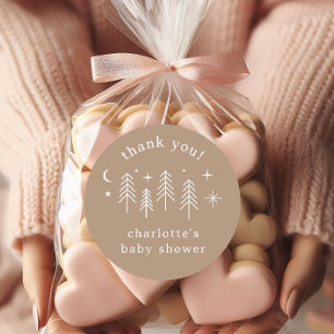 Pegatina Redonda Feliz Camper Gracias