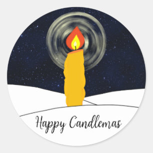 Pegatina Redonda Feliz Candlemas
