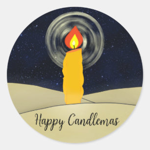 Pegatina Redonda Feliz Candlemas
