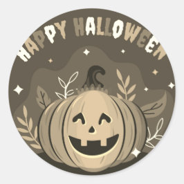 Pegatina Redonda Feliz celebración de Halloween