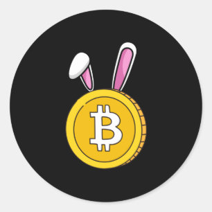 Pegatina Redonda Feliz criptografía de Pascua