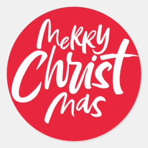 Pegatina Redonda Feliz Cristo Mas Navidades religiosos cristianos