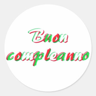 Pegatina Redonda Feliz cumpleaños