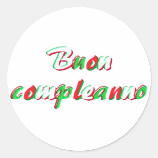 Pegatina Redonda Feliz cumpleaños
