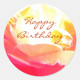 Pegatina Redonda Feliz cumpleaños