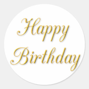 Pegatina Redonda Feliz cumpleaños