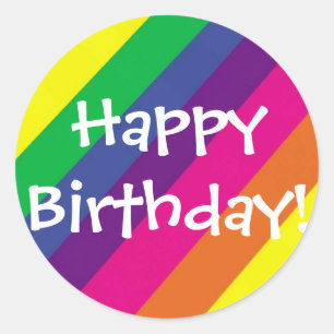 Pegatina Redonda ¡Feliz cumpleaños!