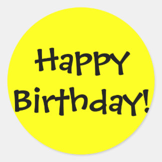 Pegatina Redonda ¡Feliz cumpleaños!