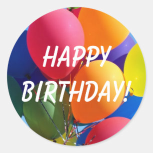 Pegatina Redonda ¡Feliz cumpleaños!