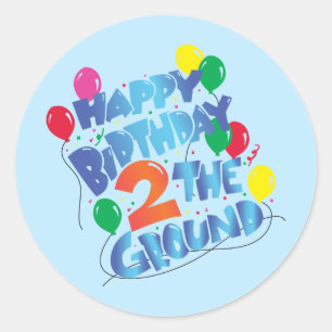 Pegatina Redonda Feliz cumpleaños
