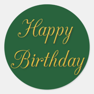 Pegatina Redonda Feliz cumpleaños