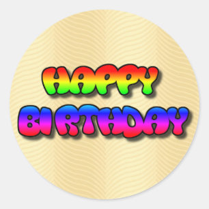 Pegatina Redonda Feliz cumpleaños