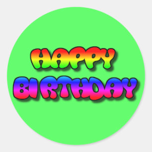 Pegatina Redonda Feliz cumpleaños