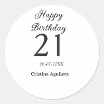 Feliz cumpleaños 21 negrita letra simple nombre mí