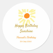 Feliz cumpleaños amarillo naranja sol boho