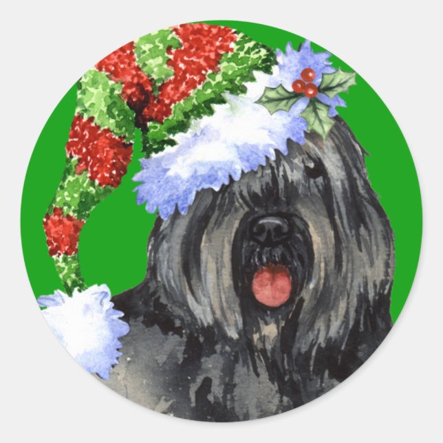 Pegatina Redonda Feliz cumpleaños Bouvier (Anverso)