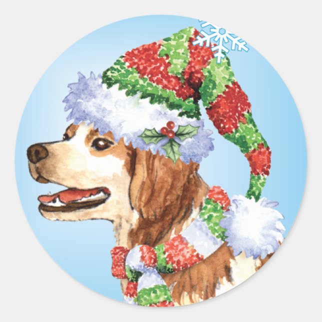 Pegatina Redonda Feliz cumpleaños Bretaña (Anverso)