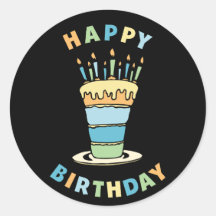 Feliz cumpleaños con diseño de pasteles