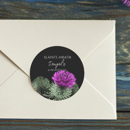 Pegatina Redonda Feliz cumpleaños con Slàinte mhath Sticker