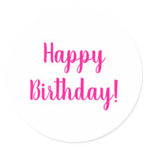 Feliz cumpleaños Día de Blanco Rosado Caliente