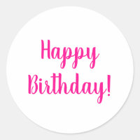 Feliz cumpleaños Día de Blanco Rosado Caliente