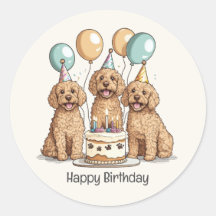 Feliz cumpleaños Goldendoodle Dogs