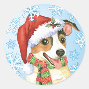 Pegatina Redonda Feliz cumpleaños Jack Russell Terrier