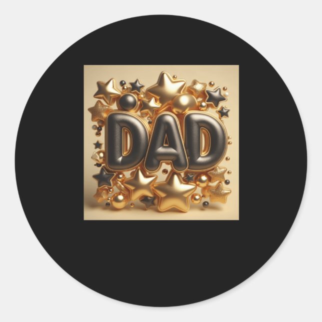 Pegatina Redonda Feliz cumpleaños, papá9 (Anverso)