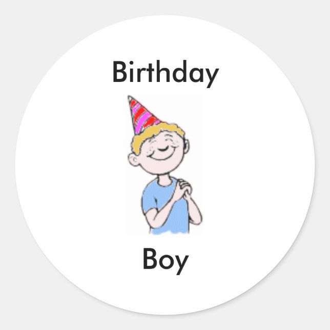 Pegatina Redonda ¡Feliz cumpleaños! ¡pegatina a la venta! (Anverso)