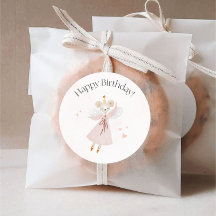 Feliz cumpleaños, Pegatina, diseño de ratón lindo