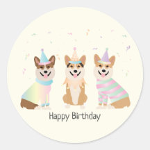 Feliz cumpleaños Pembroke Welsh Corgi Dogs