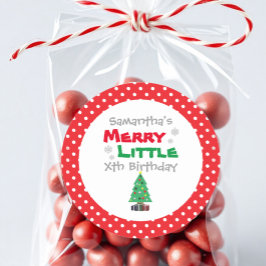 Pegatina Redonda Feliz cumpleaños pequeño