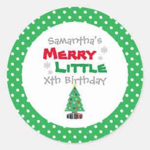 Pegatina Redonda Feliz cumpleaños pequeño