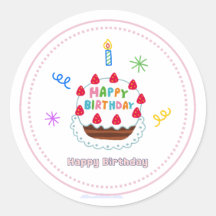 feliz cumpleaños sticker pastel lindo globos fiest
