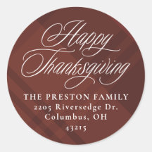 Feliz Día de Acción de Gracias otoño plaid, direcc