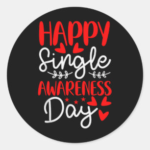 Pegatina Redonda Feliz Día de Conciencia Única - Divertidas Anti-Sa